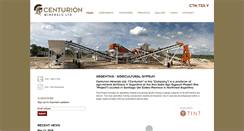 Desktop Screenshot of centurionminerals.com