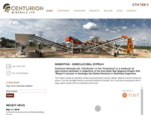Tablet Screenshot of centurionminerals.com